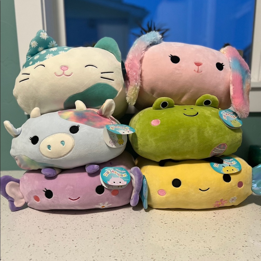 6 set bundle of stackable squishmallow Easter 2022 sunny brenda kesla bop caedia